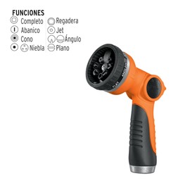 Truper PR-307, Pistola para riego, plástica, 7 funciones