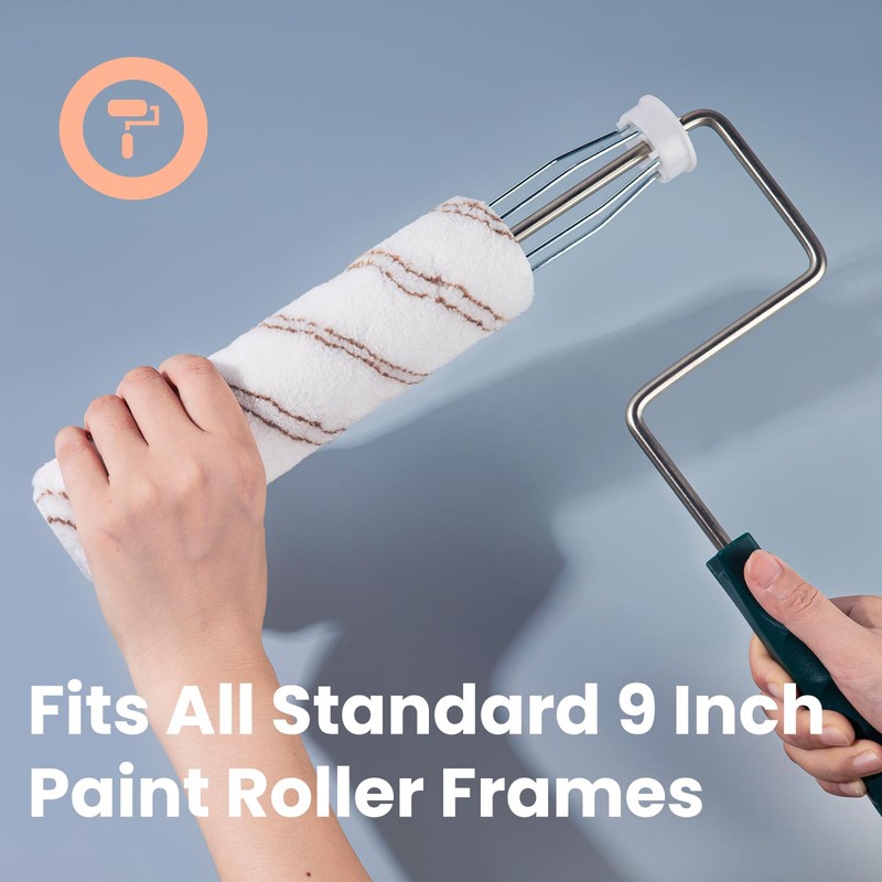 Paint Roller Sleeve 9 Inch (230MM), Microfiber Paint Roller Cover,