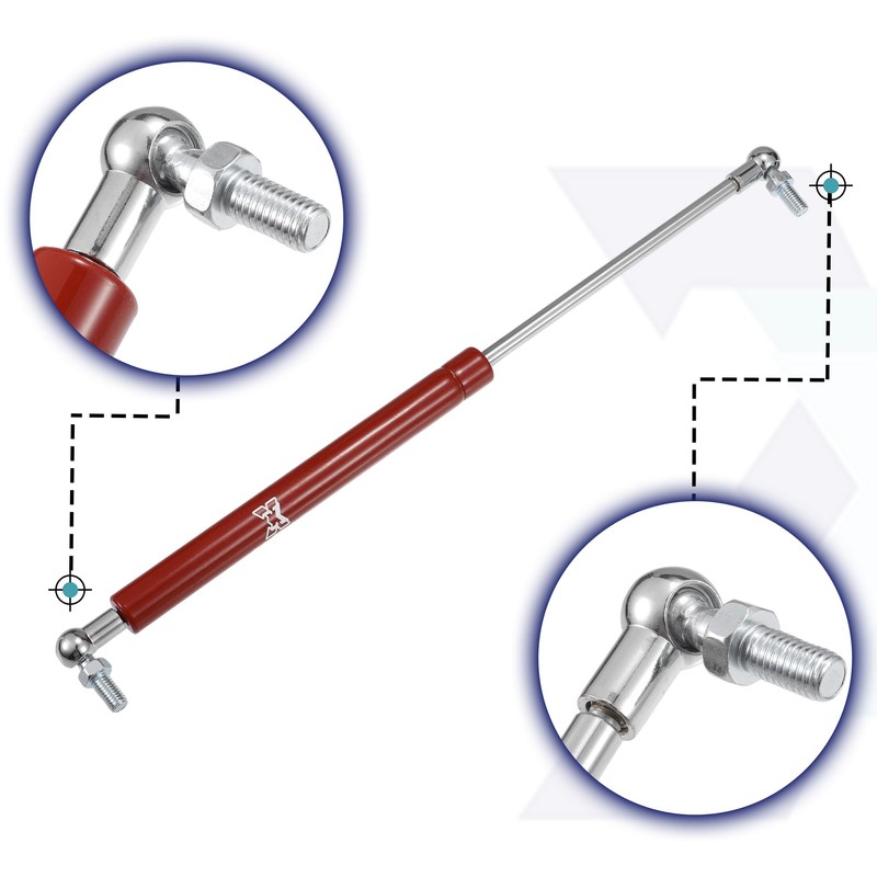 X AUTOHAUX 2 Pcs 15inch 67lb/298N Red Lift Supports Struts