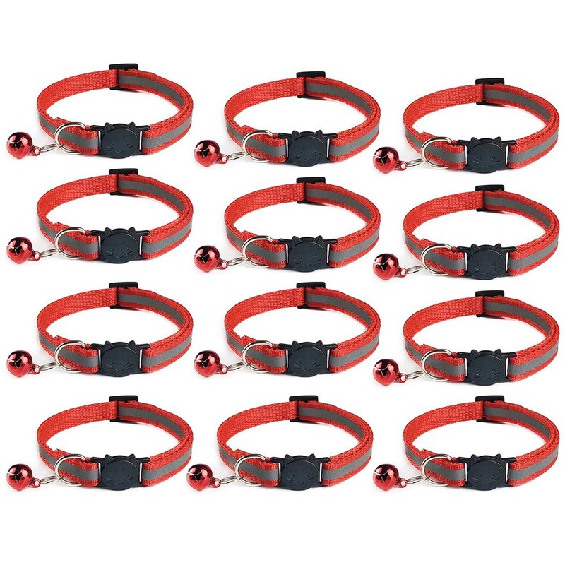 Tafeiya 12x Reflective Design Adjustable Cat Collars More Safety Quick