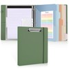SKYDUE Clipboard Binder with Refillable Notepad, PU Clipboard Folder Includes