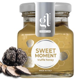 Truffle Honey, Infused with Truffles, Sweet Moment, 120 gr (4.2 Fl oz), Charcuterie Board, Cheese Plate, A Delightful Fusion of Sweetness and Truffle Magic, Product of Italy, GL Truffle Gourmet Line