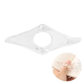 Book Page Holder Thumb Book Holder Ring Book Opener Bookmark Reading Accessories for Teachers Literary Readers (Clear)