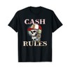 Cash Rules Skull with a cool cap holds money in