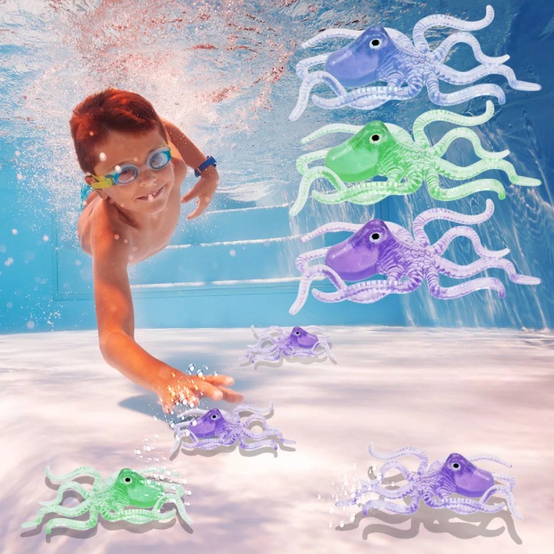 Veraly 15 Juguetes Alberca Verano Animales Acuaticos Niños Pulpo