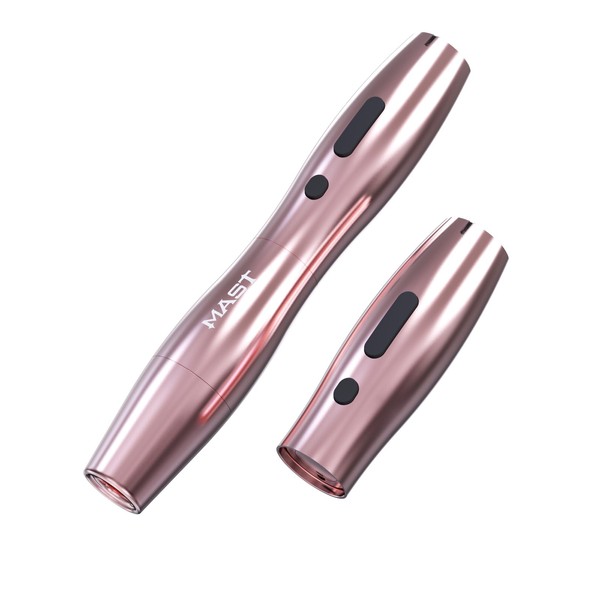 Mast P20 Wireless Tattoo Pen Machine Gun Rotary Tattoo Coreless Motor by Mcore Slim Tattoo Pen with Replaceble 2 Batteries for Women Aritsts (2 batteries- pink)