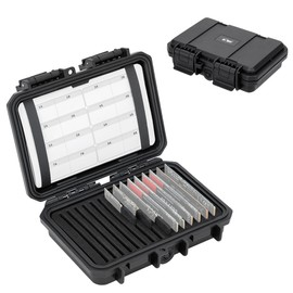 KIWIFOTOS Large Capacity M.2 NVME 2280 SSD Storage Case, 15 Pieces M.2 2280 / M.2 2240 / M.2 2260 / M.2 2242 / M.2 2230 SSD Storage Case, Built-in SSD Case, Waterproof, Dustproof, Shockproof, Durable,