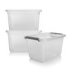 BigDean Pack of 3 15 L Storage Boxes with Lid,