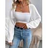 Women's Cardigan Shrugs Long Sleeve Knit Cropped Bolero Shrug Open
