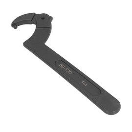 2 to 4 3/4in Adjustable Hook Spanner CRV Round Head C Type Hook Wrench for Vehicle Machinery Maintenance