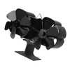Double Heads Fireplace Fan 6 Blades Thermal Power Black Stove