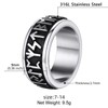 Supcare Men Women Fidget Ring,Nordic/Celtic/Moon Star Spinner Ring Jewelry Custom