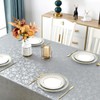 Romanstile Oilcloth Tablecloth Christmas Tablecloth Washable Grey 140 x 180