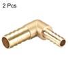 sourcing map 12mm to 8mm Barb Brass Hose Fitting 90