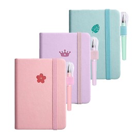 MXHBSTP 3 Pcs Pocket Notebook Set, A7 Small Notebook, Mini Notebook, Apply to Note-Taking, Journaling, and Everyday Writing for Office School Writing Plan Memos(Pink Purple Green)