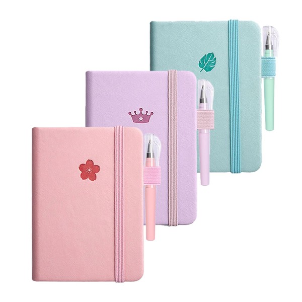 MXHBSTP 3 Pcs Pocket Notebook Set, A7 Small Notebook, Mini