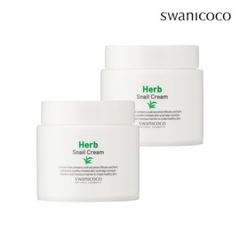 Swani Coco (현대Hmall)스와니코코 허브 스네일 크림 50ml+50ml (수분/보습/영양 밸런싱) (SHOPPING) Swanicoco Herb Snail Cream 50ml+50ml (Moisture/Hydration/Nourishing Balancing)