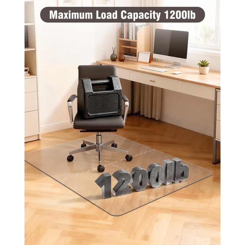 Blvornl Innovative Puzzle Chair Mat for Hardwood Floor, 36"*48" Hard