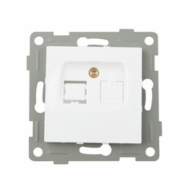 S-EMPOT White RJ-45 Base: Elegance and functionality come together in this flush-mounted box ideal for network installations. Full RJ45 compatibility, perfect for any room.