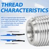 ChillWaves 304 Stainless Steel In-Line Siamese Check Valve 3/8" NPT