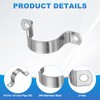PATIKIL 45mm Rigid Pipe Strap, 12 Pcs 304 Stainless Steel