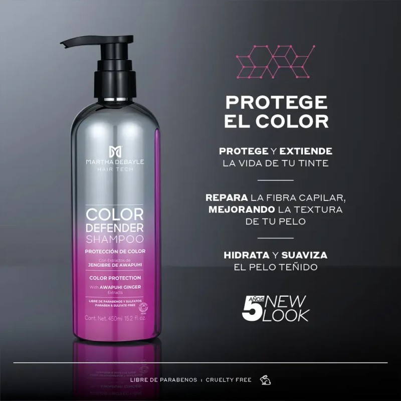 MARTHA DEBYALE HAIR TECH Color Defender Shampoo. Color, con Jengibre
