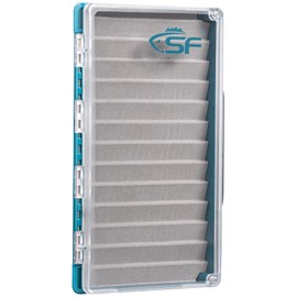 SF Fly Fishing Box Magnetic Closure Ripple Foam PC Material Clear Lid Trout Flies Fly Box Large Foam Fly Box
