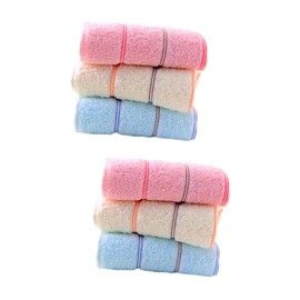 FOMIYES 6pcs Cotton Face Wash Towels Soft Highly Absorbent Cotton Face Cloths for Home and Travel Quick-drying Convenient for Daily Use Random Colors