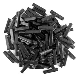 Youway Style Glass Mosaic Tiles for Crafts Bulk,150g Black Strips Mosaic Glass Pieces,Glass Mosaic Garden Craft Kit