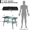 VILLEY Portable Camping Table with Adjustable Legs, Lightweight Aluminum Folding