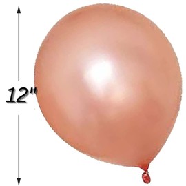 creative balloons Metallic Rose Gold Balloons 12 Inch Rose Gold Latex Balloons for Baby Shower Decorations Bridal Shower Birthday Party Balloons Engagement Hen Party 25 Pack