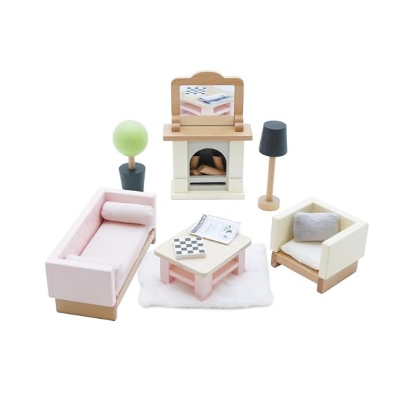 Le Toy Van - Wooden Daisylane Sitting Room Dolls House Accessories Play Set For Dolls Houses | Dolls House Furniture Sets - Suitable For Ages 3+