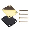 EMSea Neck Plate with Mounting Screws Compatible with Fender Compatible with Strat Compatible with Tele Electric Guitar, Gold