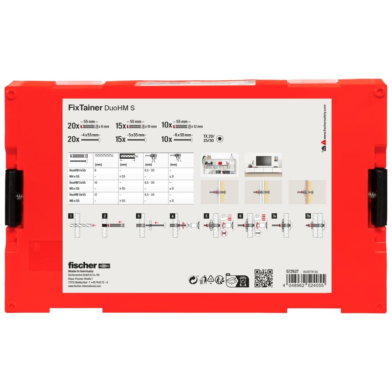 fischer FixTainer DuoHM Cavity Dowel + Screw TX, Dowel Box
