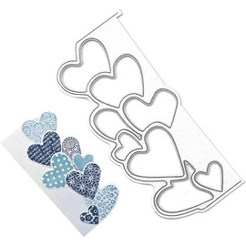 Heart Border Cutting Dies for Card Making Mould Hollow Frame Cutting Dies Stencils for DIY Scrapbooking Photo Album Decorative Embossing Paper Cutting Dies for Card Making Templates