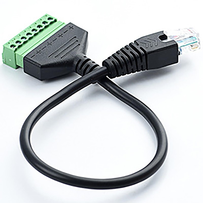 tunghey 2Pack RJ45 Male to 8 Pins Screw Terminal Block
