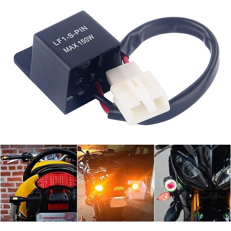 Yosoo 2 Pin 12V Auto Motocicleta LED Luz Indicadora de