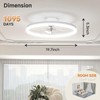 VOLISUN Low Profile Ceiling Fans with Light and Remote,19.7in Modern
