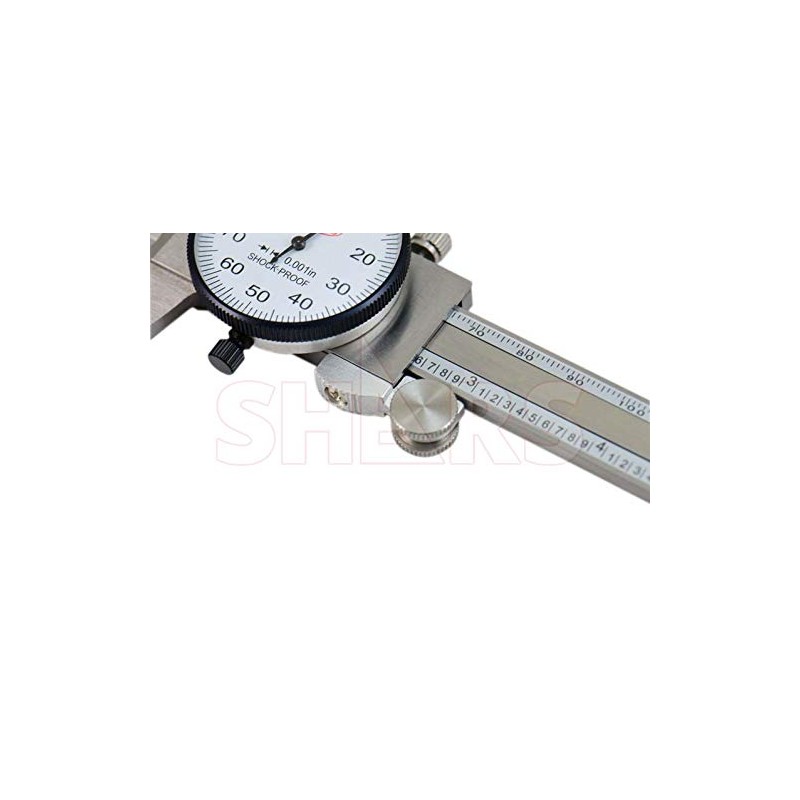 Shars Precision Stainless Steel Shock Proof Dial Caliper 0-6" w/Metric