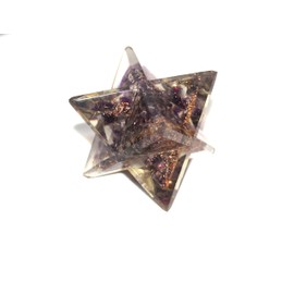 Jet International Energized Lovely Big Genuine Amethyst Orgone Merkaba 4" Huge Large Crystal Gemstones Copper Metal Mix Rare Healing Positive