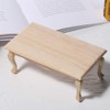 TOYANDONA Dollhouse Table 1:12 Miniature Miniature Tea Table Wooden Furniture