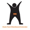 5-Pack Pant Waistband Extender - Sturdy Cotton Hook (Black, Brown,