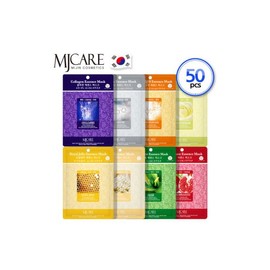 MJ Care Essence Mask Pack 50 sheets x 23g (5 types x 10 sheets) 1 pack per day MJ Care Essence Mask Pack 50 sheets x 23g / 엠제이케어 에센스 마스크팩 50매 x 23g (5종x10매 구성) 1일1팩 엠제이케어 에센스 마스크팩 50매 x 23g