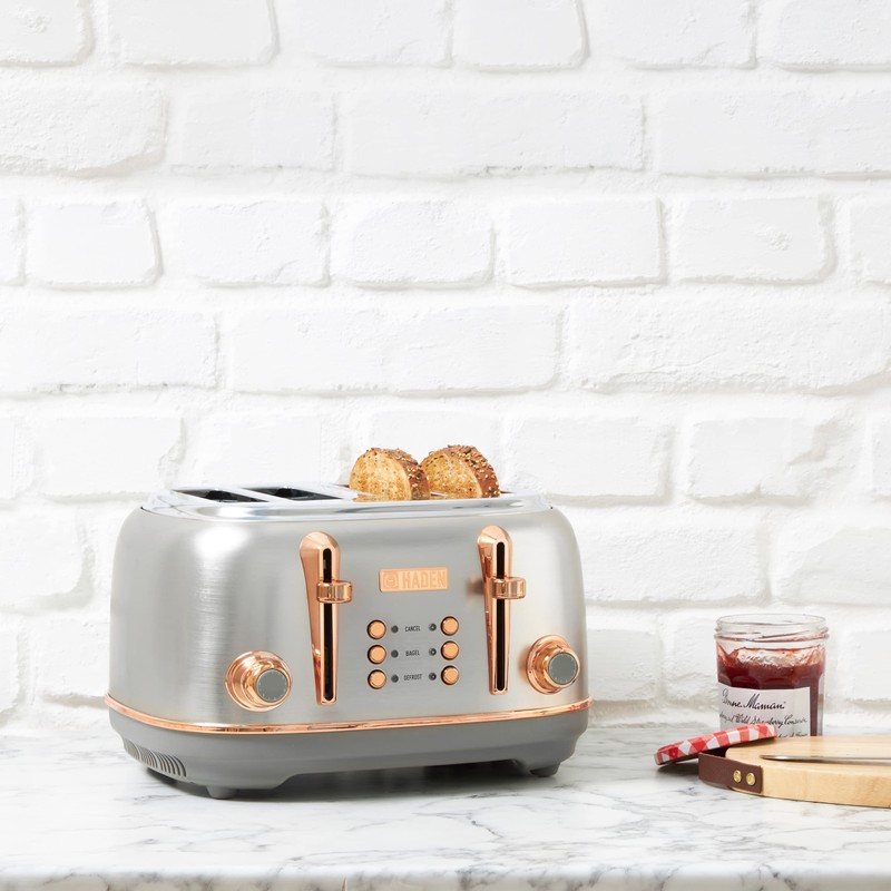 Haden Heritage 4 Slice Wide Slot Stainless Steel Toaster with