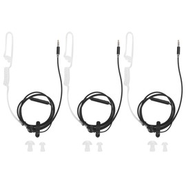 3sets Noise Reduction Headphone AntiRadiation Wire Control Earphone with Mic