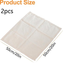 Niwieoi 2 PCS Cheese Cloth,Cheese Cloths for Straining,Muslin Cloths for Cooking,Cheesecloth,Muslin Cloths,Cheesecloth for Straining,Muslin Bags for Cooking,Cheese Making Kit(50X50cm)