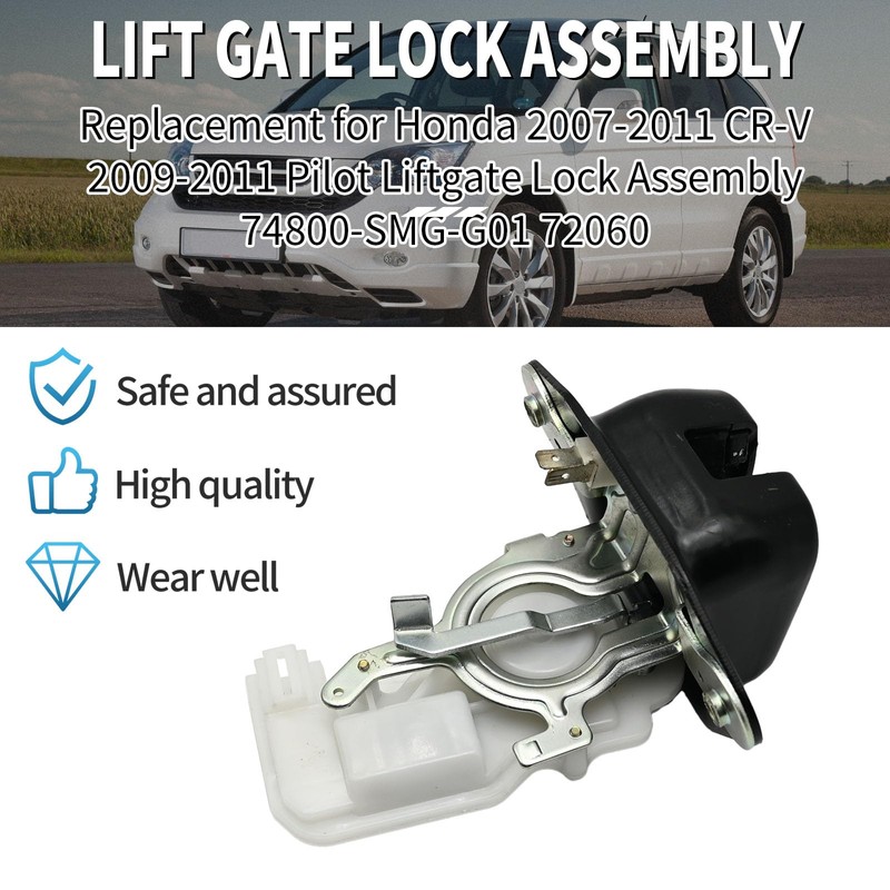 Saihisday 74800-SMG-G01 72060 Trunk Tailgate Door Lock Latch Actuator Replacement