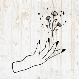 Mystical Witchy Wall Decals - Mystical Witchy Wall Stickers - Minimalist Witch Celestial Witchcraft Magic Wicca Silhouette - Car Window Tumbler Laptop Water Bottle Bedroom Room Home Decor DWSV12890