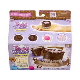 Goliath Tasty Tinies Bake Shop Chocolate Cake Mix Kit with Pink Pop Sprinkles & Chocolate Frosting Mix | Bake & Decorate 2 Real Mini Cakes | Includes Mini Tools & Ingredients | Ages 6+