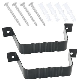 ITROLLE 2PCS Aluminum Downspout Adapter Gutter Strap Square Pipe Fixed Leader Strap for Installation Gutter Downspout Strap with Screws